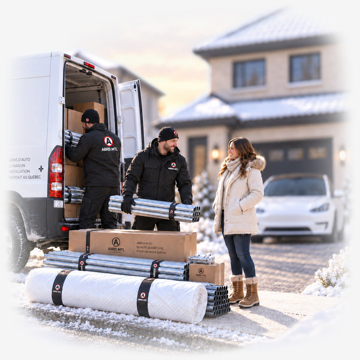 Recevez votre abri directement à domicile